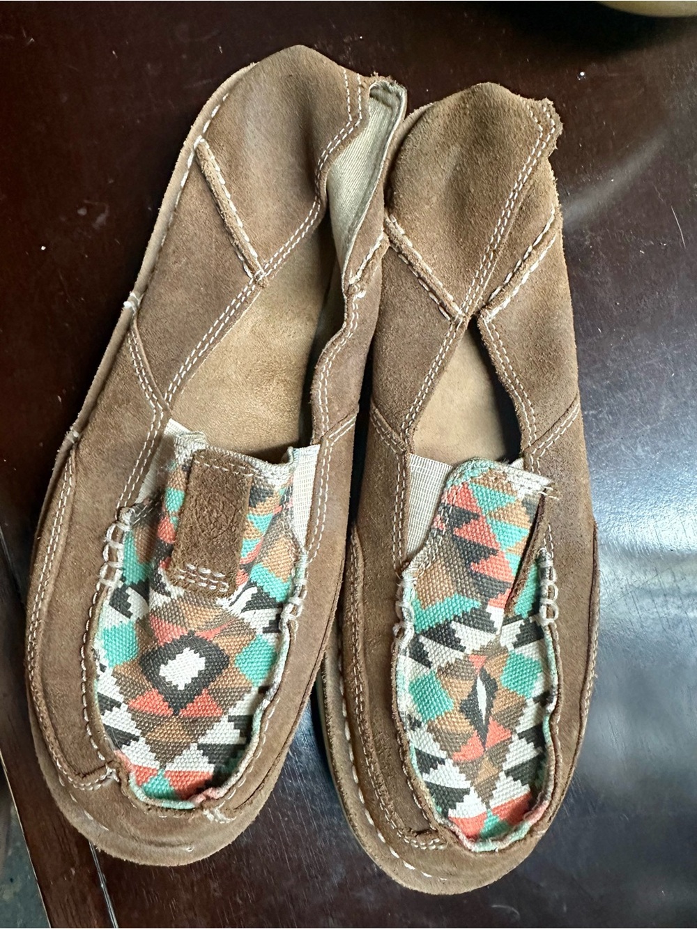 Women’s Ariat Crusier Brown Suede Slip-On Loafers